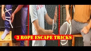 تعلم العاب الخفة ... Magic Tricks Revealed - 3 ROPE ESCAPE TRICKS