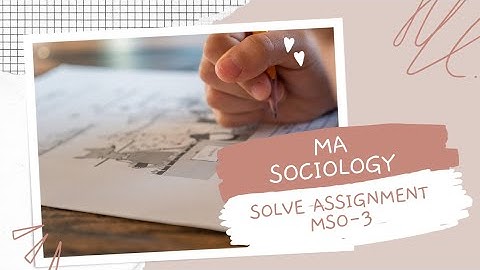 MSO-2 ASSIGNMENT SOLVED #ignou #assignment #ignouuniversity