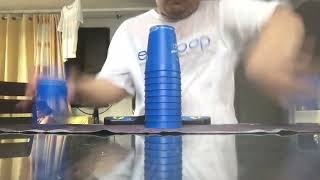 SPORT STACKING CYCLE: 5.957!!!!!!!!!!!! FIRST NON WRIST STOP 5 ON TAPE!!!!!!!!