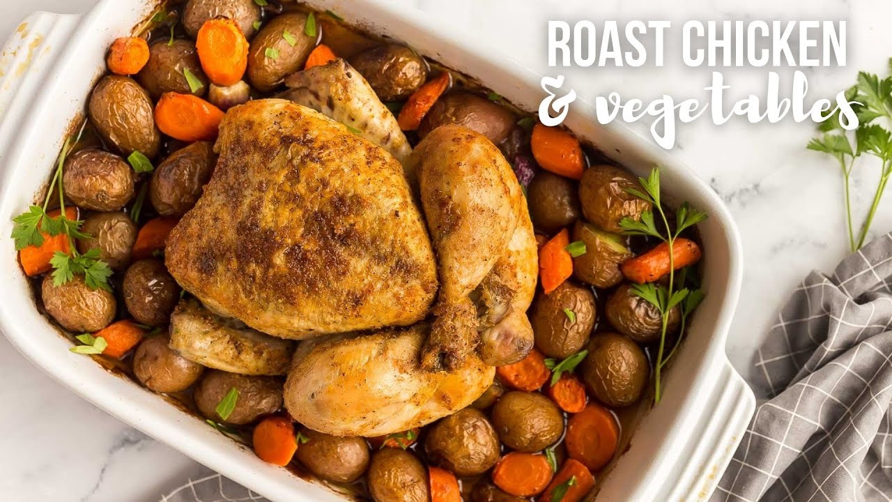 ONE PAN Roast Chicken and Vegetables The Recipe Rebel YouTube