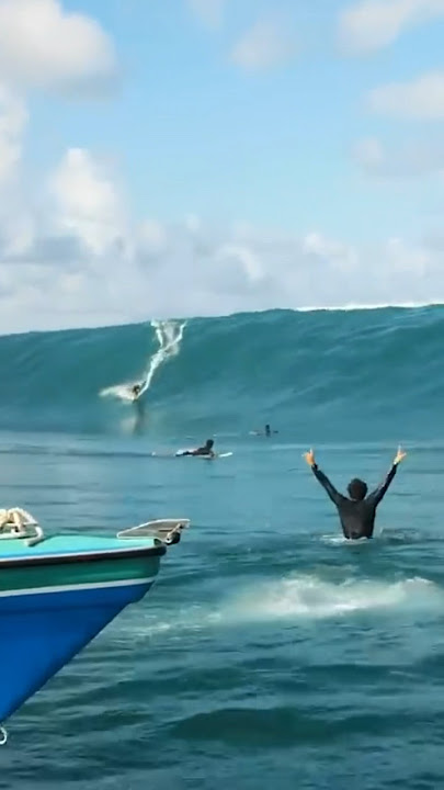 Surfer SENDS GIANT Wave at Teahupo'o