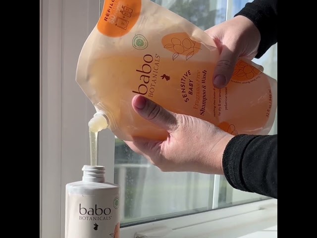 85580 Babo Botanicals 乳木果保濕二合一洗髮沐浴露環保補充裝  (無矽) (無香料) (到期日: 27年10月)
