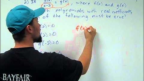 CSET Math Single Subject  Practice Multiple Choice Polynomial MC Q#2)