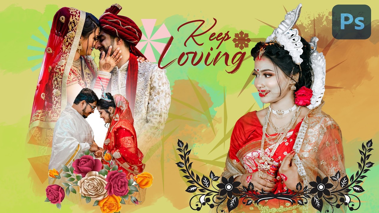 12x36 album design| Karizma album | Album design in photoshop | adobe photoshop | photoshop tutorial