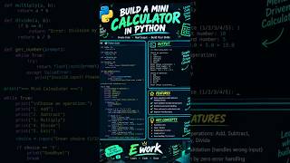 Build a Mini Calculator in Python in 5 Minutes! 🐍🧮 | Beginner Project