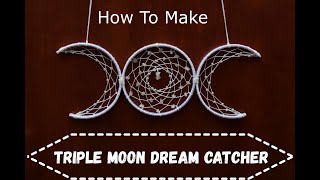 How To Make Triple Moon / DIY Macrame Wall Hanging / Tutorial Dreamcatcher