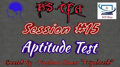 ERA Session 15 - BS CFA - Aptitude Test