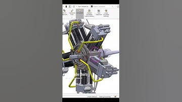 Youtube Short Radial Engine Complet End  #engineering #solidworks #solidworks3d #tutorial