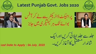 Latest Jobs in Punjab Govt