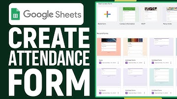 How To Create Attendance Form In Google Sheet (2025) Full Guide