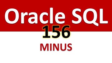 SQL for Beginners   156   SET OPERATOR   MINUS