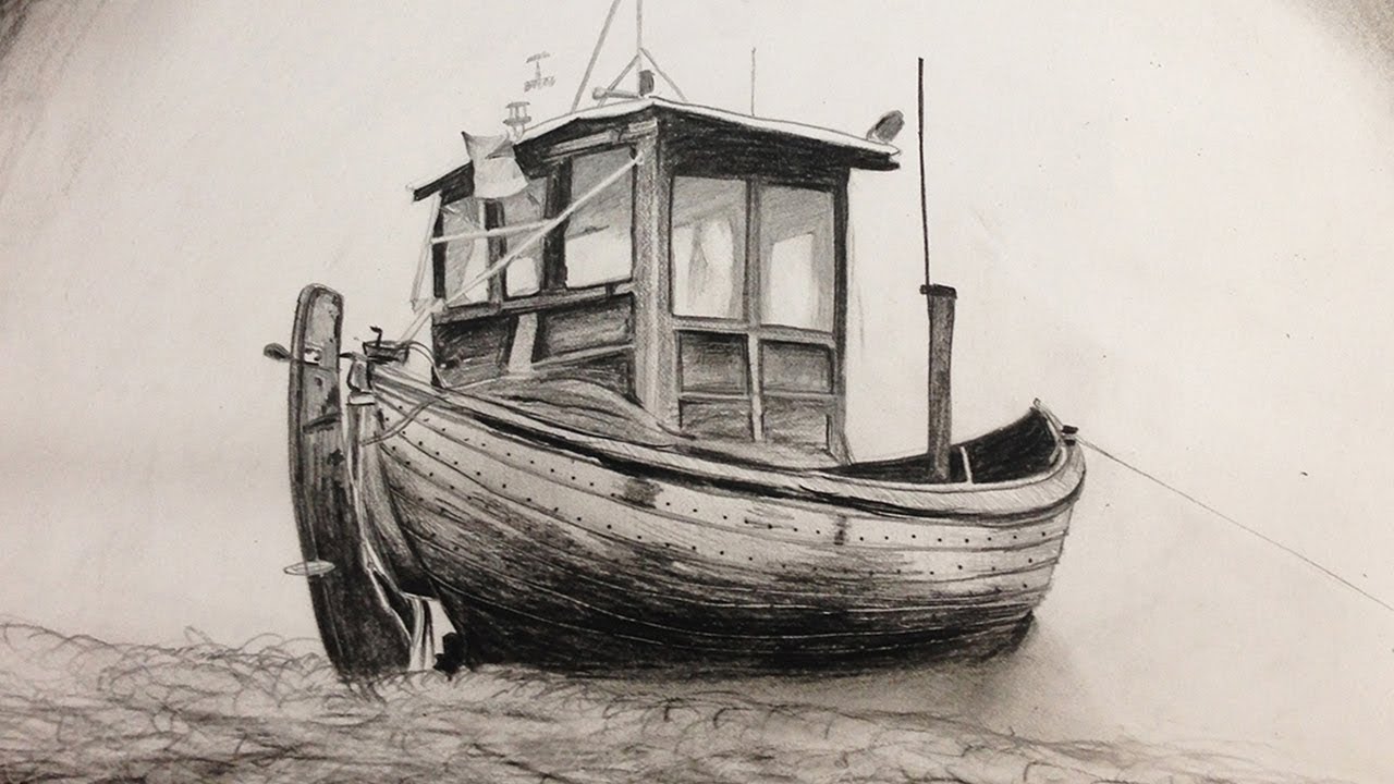 Boat easy charcoal sketch  Charcoal art, Charcoal sketch, Easy charcoal  drawings