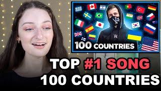 100 COUNTRIES Top #1 Song Reaction!! have you heard them all?!?