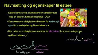 Estere navnsetting og egenskaper