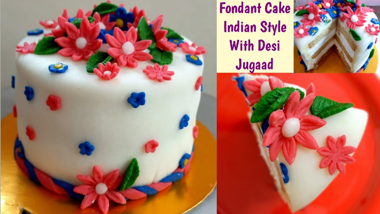 Fondant Cake Indian Style With Desi Jugaad Decoration You