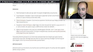 Kriptoloji 8 RSA ve açık anahtar şifrelemesine giriş