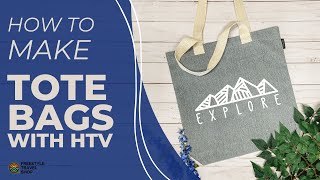 How to Make Tote Bags at Home with Heat Transfer Vinyl (HTV) on Silhouette Cameo or Cricut | DIY