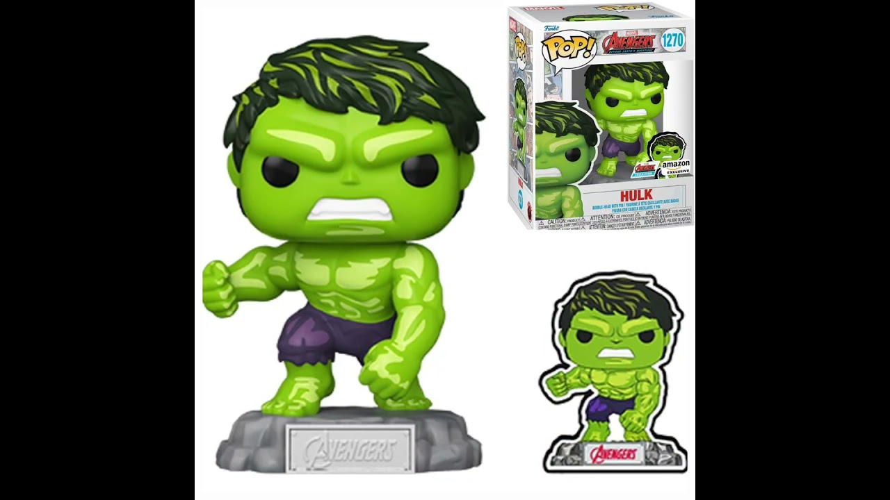 Funko Pop! & Pin: The Avengers: Earth's Mightiest Heroes - 60th Anniversary, Hulk w/Pin, Exclusive - YouTube
