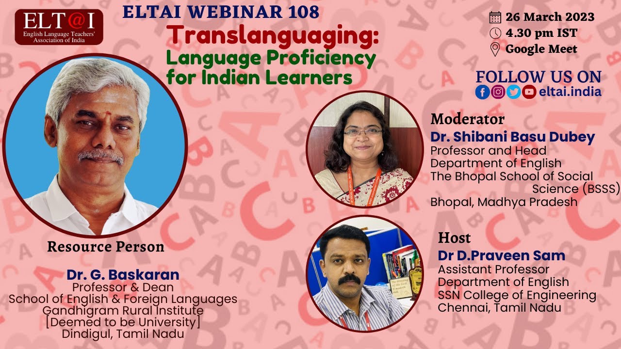 ELTAI Webinar 108 Translanguaging Language Proficiency For Indian eltai-webinar-108-translanguaging-language-proficiency-for-indian