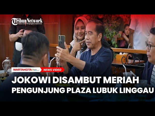 Kedatangan Presiden Jokowi Disambut Meriah Pengunjung Lippo Plaza Lubuk Linggau class=