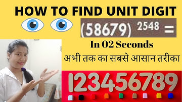 Aptitude Made Easy- Easy way of finding unit digit? Common topic in Bank exam, Math tricks in hindi