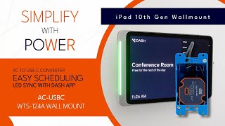 Stylistic iPad mount Kitted with In-wall AC to USB-C Adapter with DASH App Sync