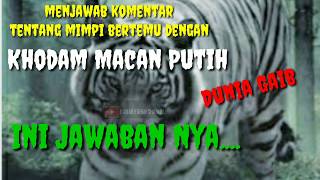 Apakah?? Maksud mimpi bertemu khodam macan putih,ini jawaban ny