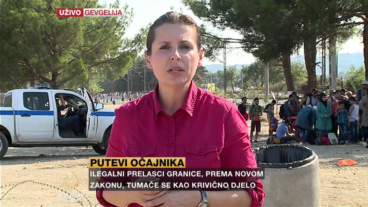 Smilevska عند وصول اللاجئين إلى جيفجيليا