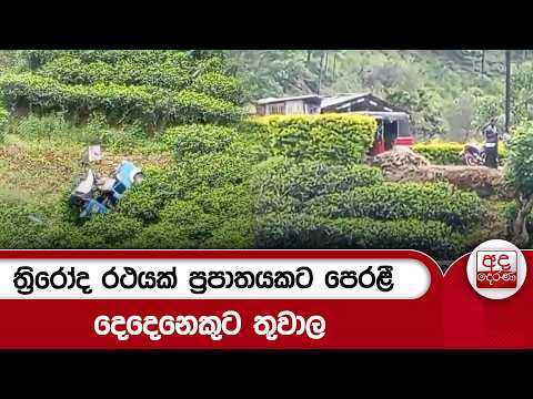 ත්‍රිරෝද රථයක් ප්‍රපාතයකට පෙරළී දෙදෙනෙකුට තුවාල | Ada Derana