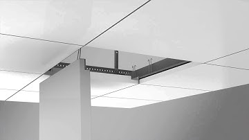 Zehnder heating cooling ceiling system: hook-on system animation
