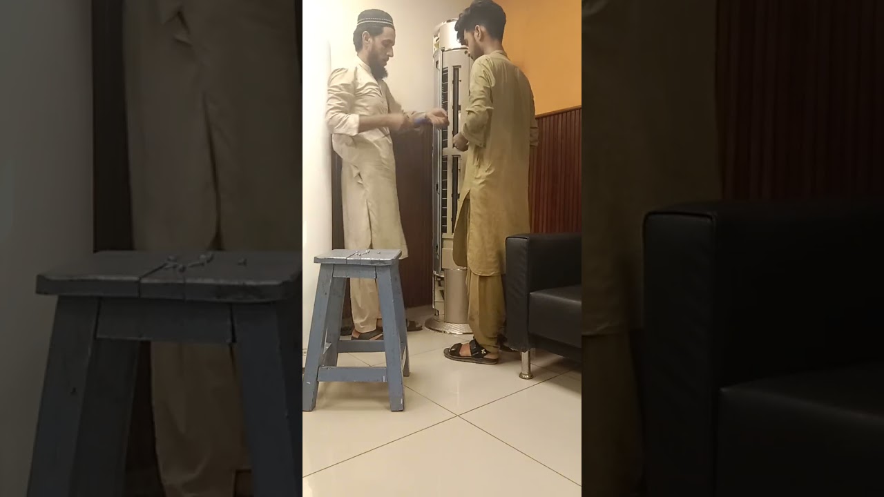 Round Shape Floor Stand AC Indoor Fitting | Professional AC Installation | Karachi