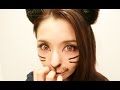 超簡単!100均で作ったハロウィンネコメイク / Cats make up tutorial easy Halloween 2015 by和希優美