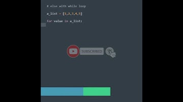 You can add the "else" block after a "while" loop It will be executed after the loop #shorts