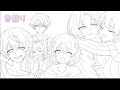 【線画╋色塗り過程】俺クロ二週年イラスト