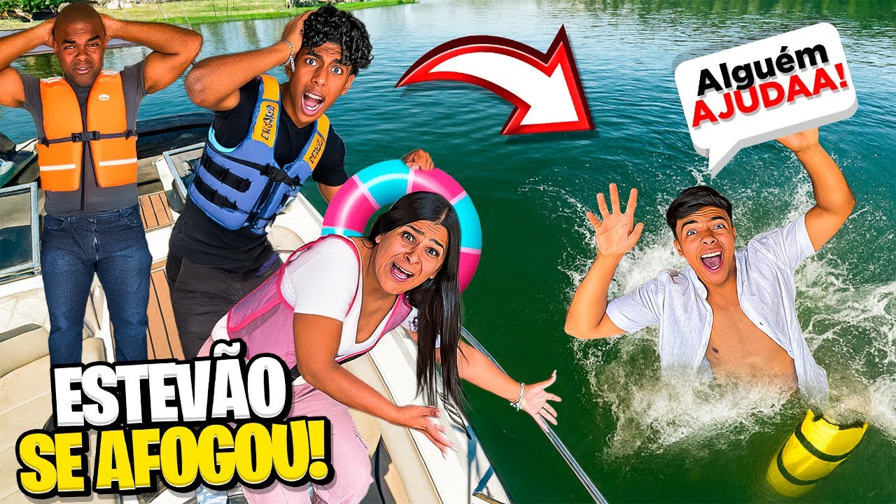 ESTEVÃO CAIU DA LANCHA E SE AFOGOU NO DIA DO ANIVERSÁRIO DELE!😰😬 