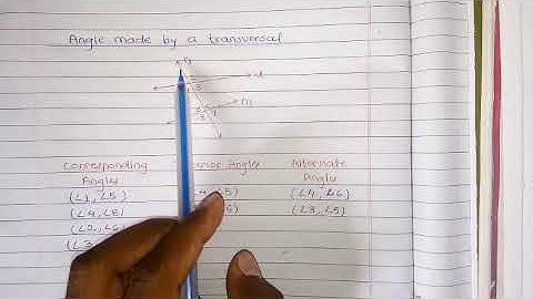 Class 8th # Parallel Lines and Transversal # Part 1
