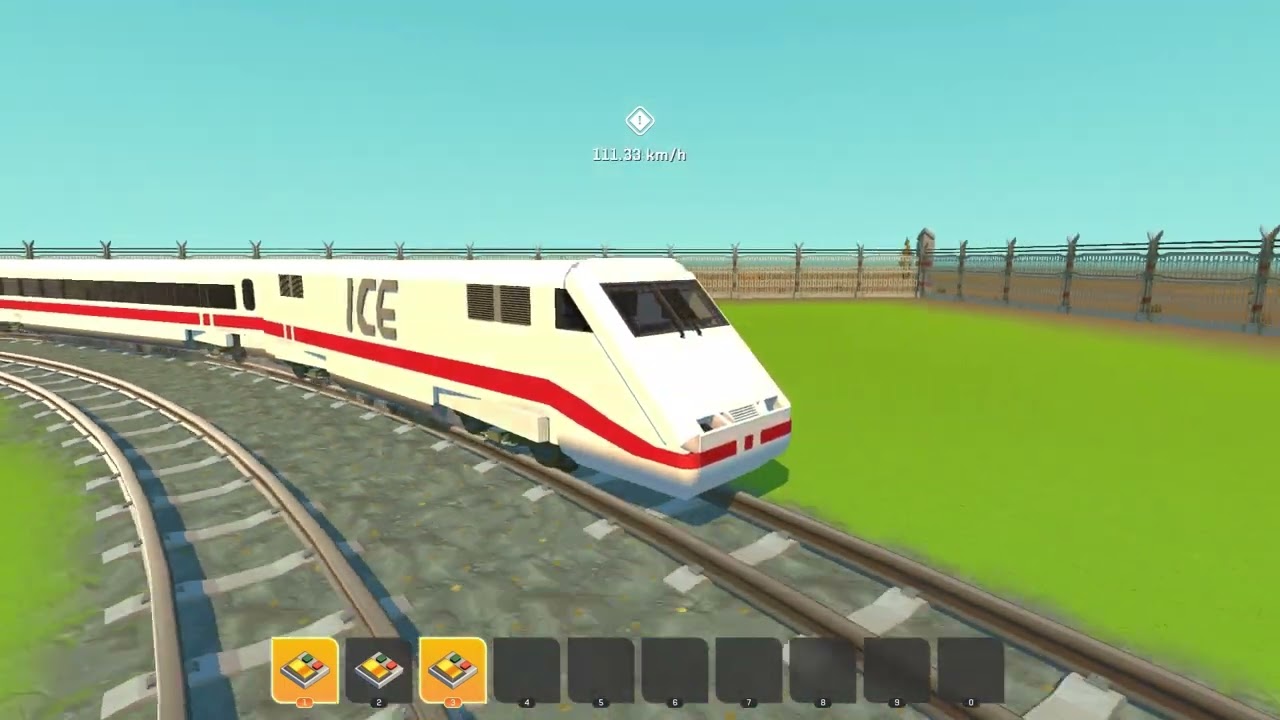 Scrap Mechanic ICE 1 train goes around largest map in 3 min