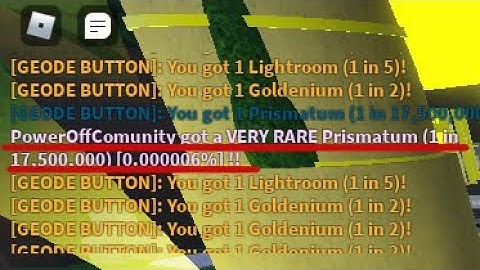 Roblox Button Simulator: E.D.  1 in 17,500,000 chance (Prismatum)