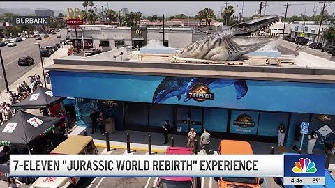 Dinosaurs takeover Burbank 7-Eleven ahead of ‘Jurassic World Rebirth'