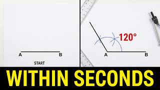 Construct a perfect 120° angle using just a ruler and compass in seconds