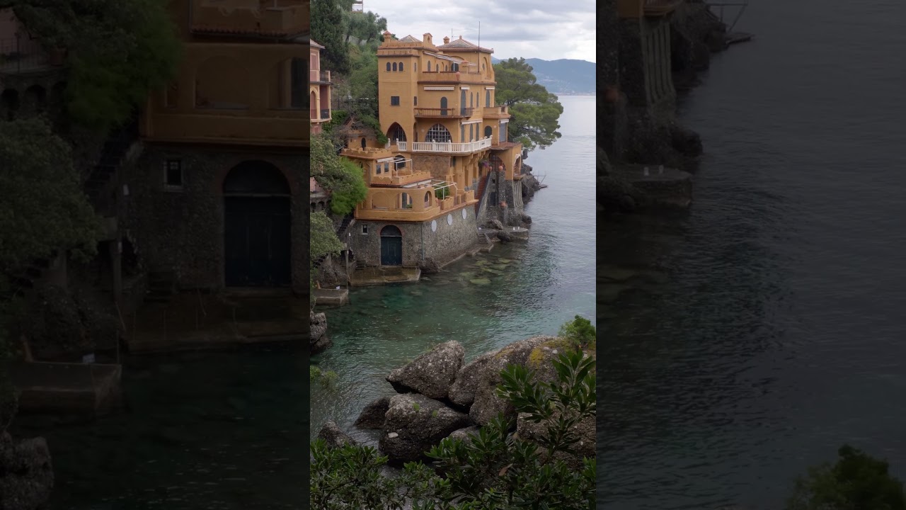 coastal town in Liguria,italy 