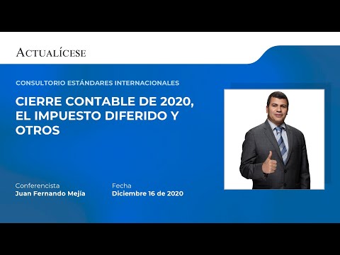 Consultorio sobre el cierre contable de 2020, el impuesto diferido y otros con el Dr. Juan F. Mejía