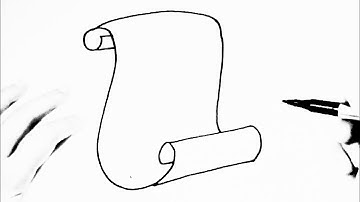 How To Draw A Scroll Or Parchment Paper Very Easy Way