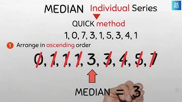 How to find the Median of Individual Series data using the QUICK METHOD #maths #centraltendency