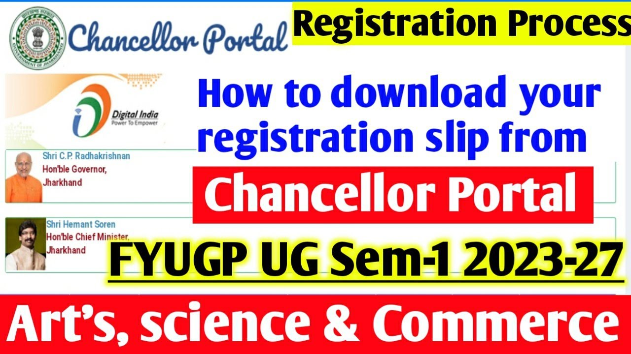 How to download your registration slip from chancellor Portal FYUGP UG ...