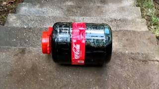 Breaking Colorfull Bottle On The Stair