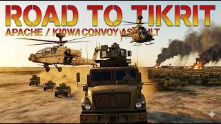 Road to Tikrit | Apache Kiowa Convoy Assault | DCS World Iraq Map