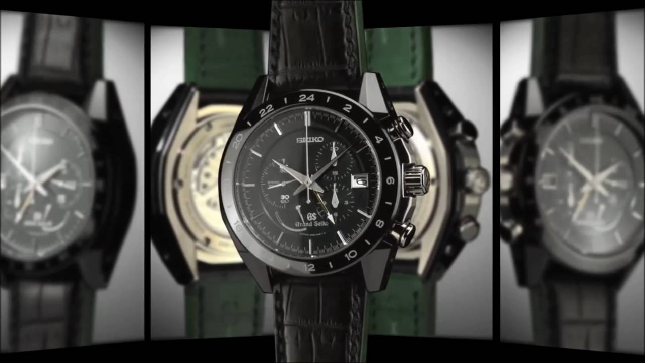 Grand Seiko Watch Spring Drive Sports Black Ceramic GMT Limited Edition  SBGC017 - YouTube