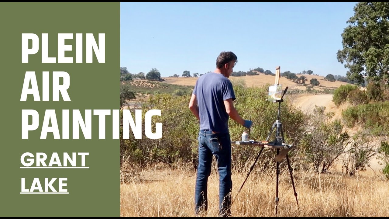 PLEIN AIR oil painting HOT DAY at GRANT LAKE
