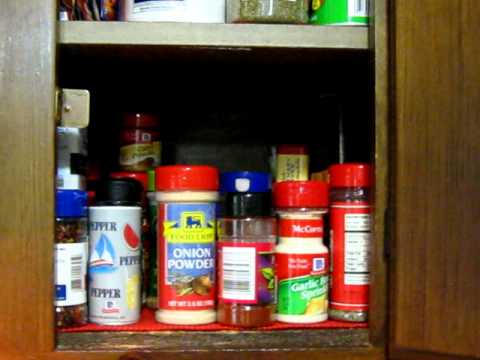 Spices and baking goods stockpile